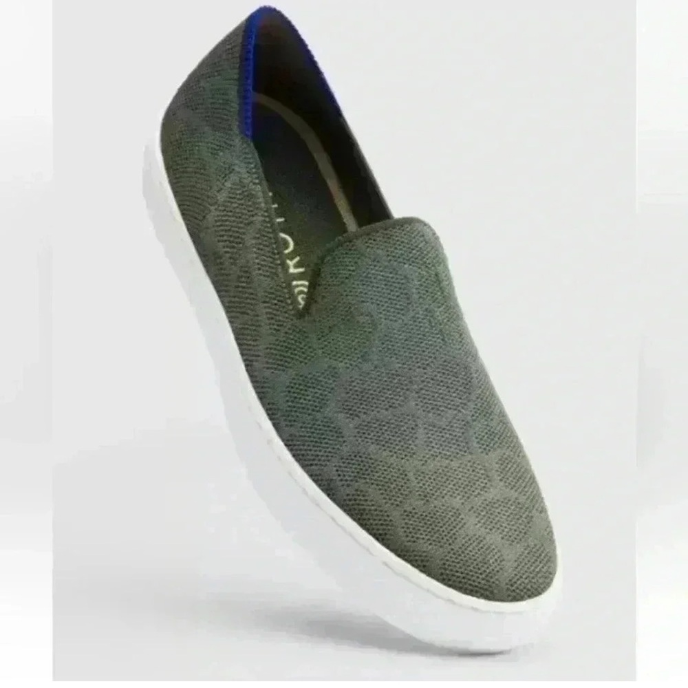Rothy’s The Slip On Sneaker in Green Safari Retired Print - Picture 10 of 10